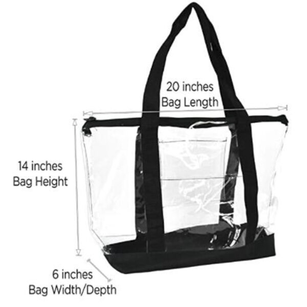 Clear Shopping tote Bag size