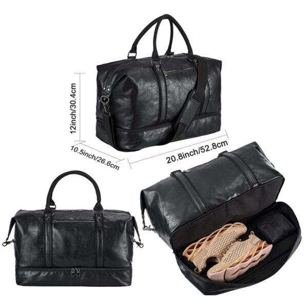 Leather Travel Bag size