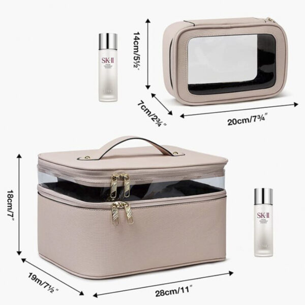 Portable Clear Toiletry Bag size