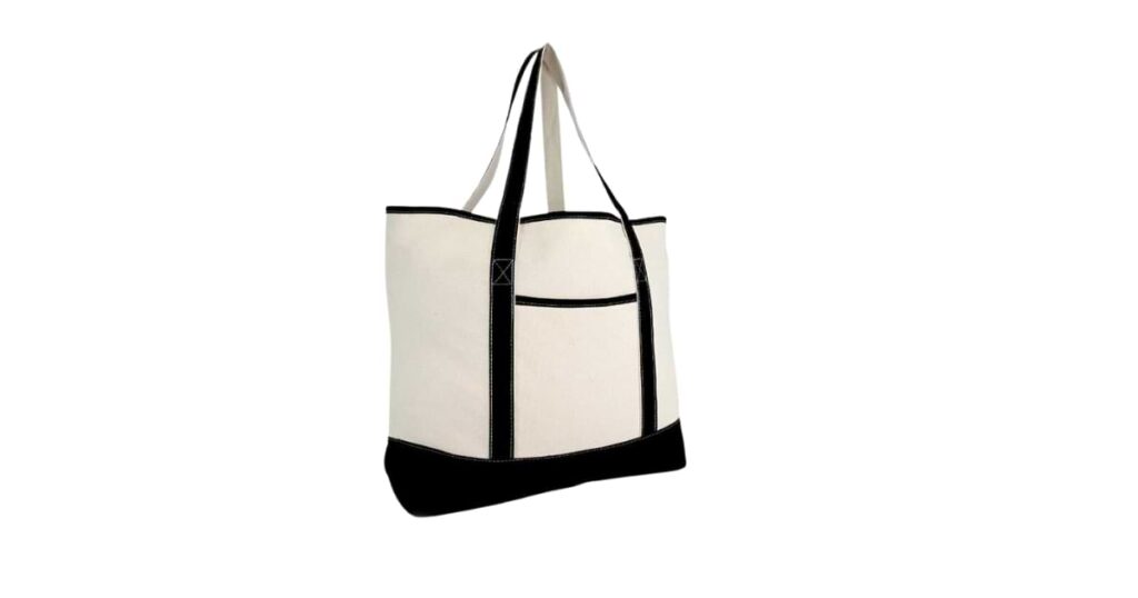 heavy duty deluxe tote bag with outer pocket